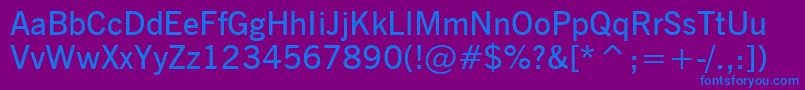 NewsGothicDemiBt Font – Blue Fonts on Purple Background