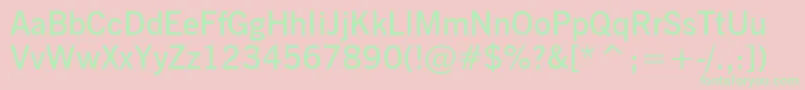 フォントNewsGothicDemiBt – ピンクの背景に緑の文字