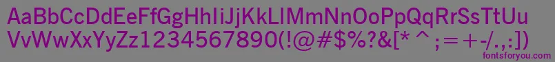 NewsGothicDemiBt Font – Purple Fonts on Gray Background