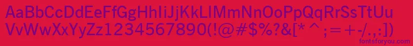 NewsGothicDemiBt Font – Purple Fonts on Red Background