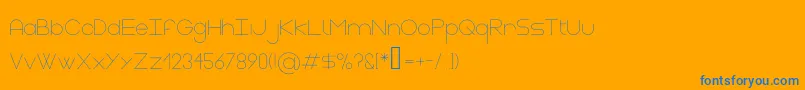 GasaltThin Font – Blue Fonts on Orange Background