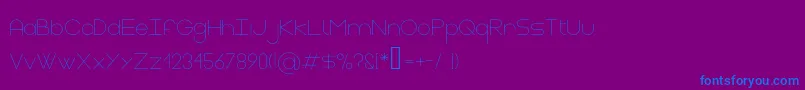 GasaltThin Font – Blue Fonts on Purple Background