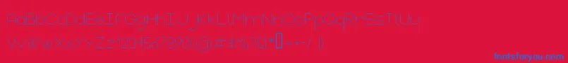 GasaltThin Font – Blue Fonts on Red Background