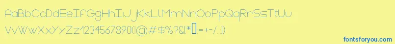 GasaltThin Font – Blue Fonts on Yellow Background