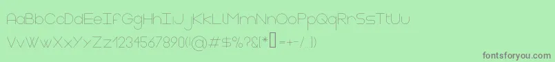 GasaltThin Font – Gray Fonts on Green Background