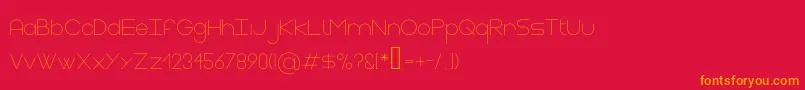 GasaltThin Font – Orange Fonts on Red Background