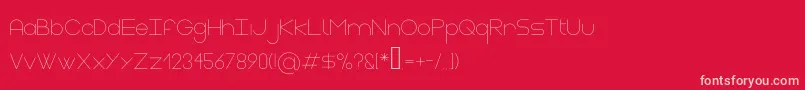 GasaltThin Font – Pink Fonts on Red Background
