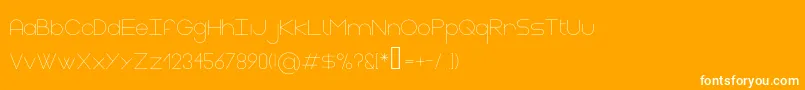 GasaltThin Font – White Fonts on Orange Background