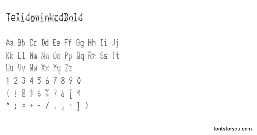 Czcionka TelidoninkcdBold – alfabet, cyfry, specjalne znaki