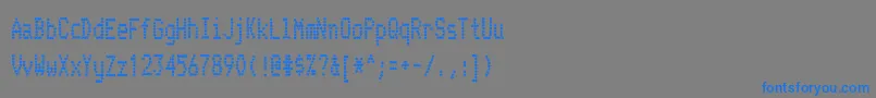 フォントTelidoninkcdBold – 灰色の背景に青い文字