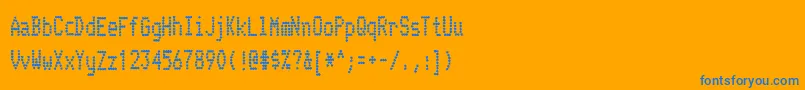 TelidoninkcdBold Font – Blue Fonts on Orange Background