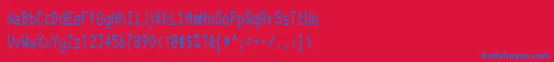 TelidoninkcdBold Font – Blue Fonts on Red Background