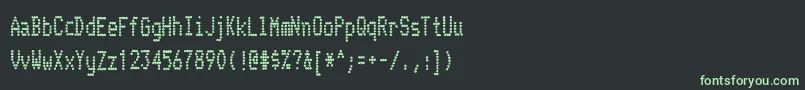 TelidoninkcdBold-Schriftart – Grüne Schriften auf schwarzem Hintergrund