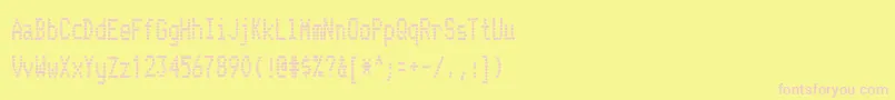 TelidoninkcdBold-Schriftart – Rosa Schriften auf gelbem Hintergrund