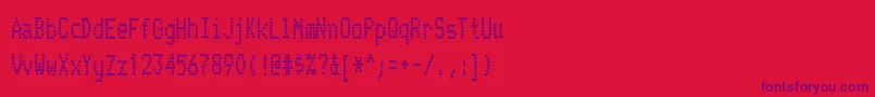 TelidoninkcdBold Font – Purple Fonts on Red Background