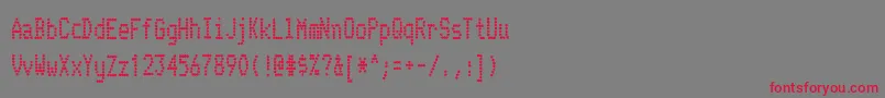TelidoninkcdBold Font – Red Fonts on Gray Background