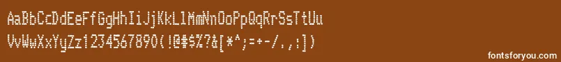 Fonte TelidoninkcdBold – fontes brancas em um fundo marrom