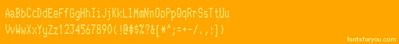 TelidoninkcdBold Font – Yellow Fonts on Orange Background