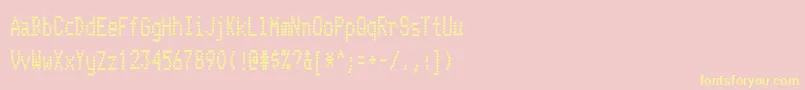 TelidoninkcdBold-Schriftart – Gelbe Schriften auf rosa Hintergrund