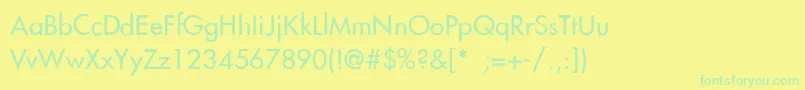 Шрифт BelmarThin – зелёные шрифты на жёлтом фоне