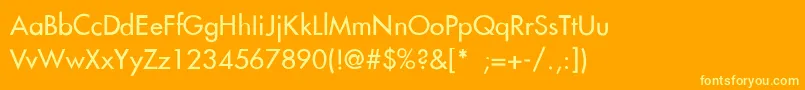 BelmarThin Font – Yellow Fonts on Orange Background