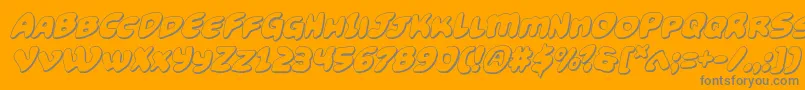 Funnypages3Dital-Schriftart – Graue Schriften auf orangefarbenem Hintergrund