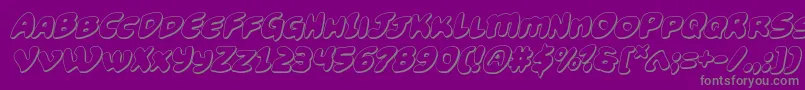 Funnypages3Dital-Schriftart – Graue Schriften auf violettem Hintergrund