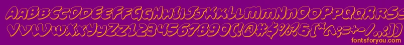 Funnypages3Dital Font – Orange Fonts on Purple Background