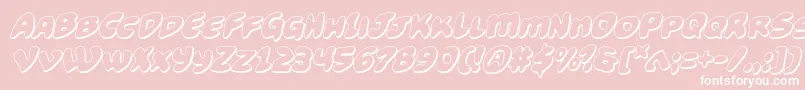 Funnypages3Dital Font – White Fonts on Pink Background