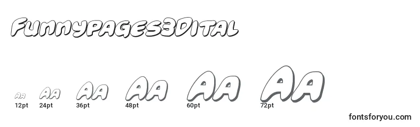 Funnypages3Dital Font Sizes