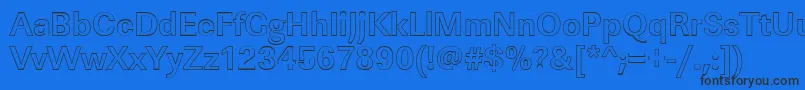 LinearouBold Font – Black Fonts on Blue Background