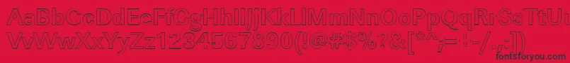 フォントLinearouBold – 赤い背景に黒い文字