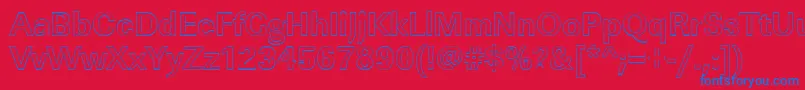 LinearouBold Font – Blue Fonts on Red Background