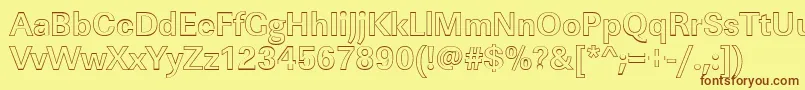 LinearouBold Font – Brown Fonts on Yellow Background