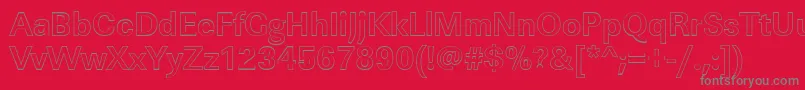 LinearouBold-Schriftart – Graue Schriften auf rotem Hintergrund