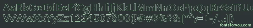 LinearouBold Font – Green Fonts on Black Background