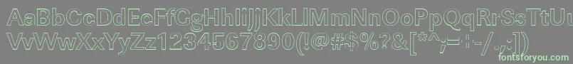 LinearouBold-Schriftart – Grüne Schriften auf grauem Hintergrund