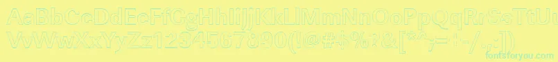 LinearouBold-Schriftart – Grüne Schriften auf gelbem Hintergrund