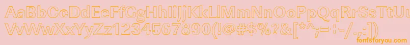 LinearouBold Font – Orange Fonts on Pink Background