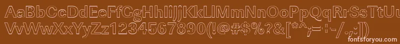 LinearouBold Font – Pink Fonts on Brown Background