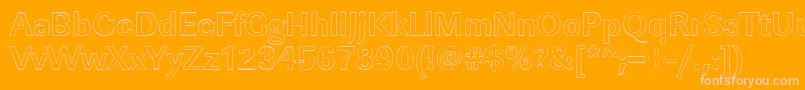 Police LinearouBold – polices roses sur fond orange