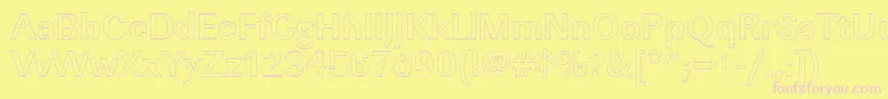 LinearouBold Font – Pink Fonts on Yellow Background