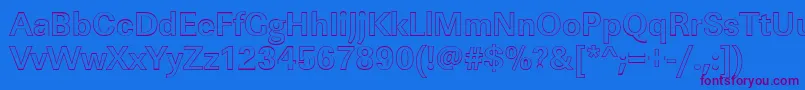LinearouBold Font – Purple Fonts on Blue Background