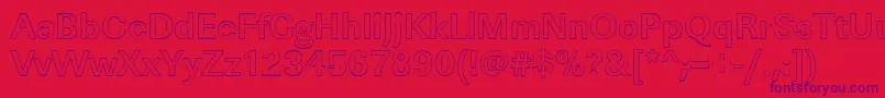 Fonte LinearouBold – fontes roxas em um fundo vermelho