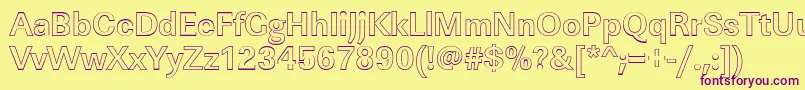 LinearouBold Font – Purple Fonts on Yellow Background