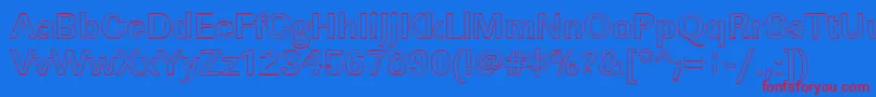 LinearouBold-fontti – punaiset fontit sinisellä taustalla