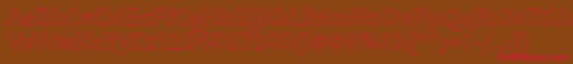 LinearouBold Font – Red Fonts on Brown Background