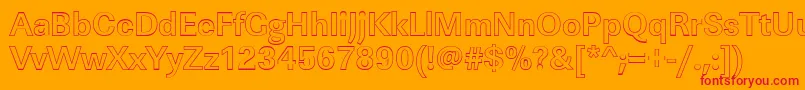 LinearouBold Font – Red Fonts on Orange Background