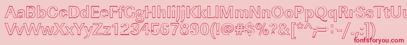 フォントLinearouBold – ピンクの背景に赤い文字