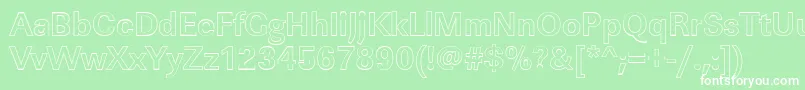 LinearouBold Font – White Fonts on Green Background